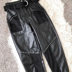 BERSHKA black studded pants